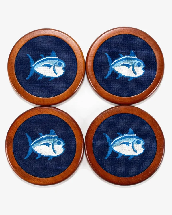 Southern Tide Skipjack Coaster Set< Drinkware