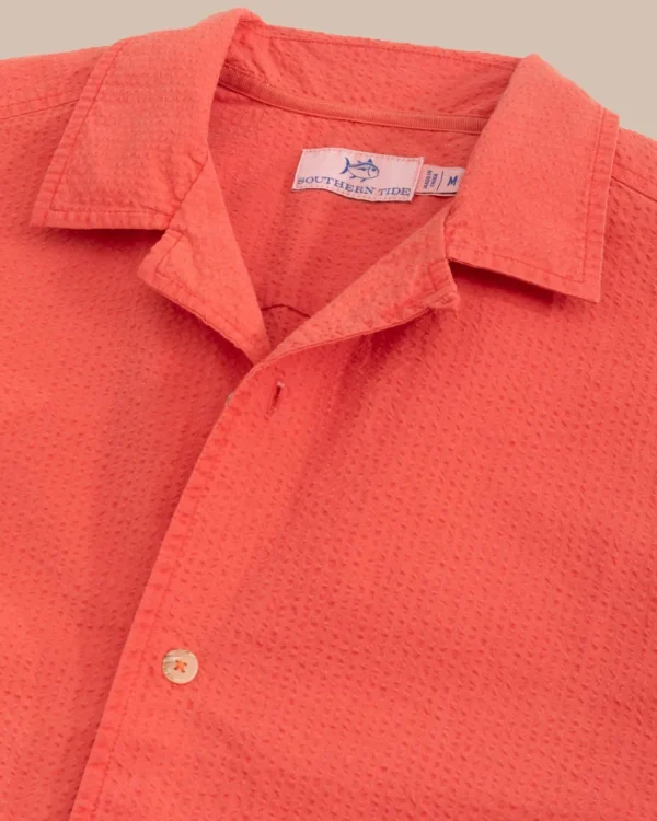 Southern Tide Sun Washed Seersucker Camp Short Sleeve Sport Shirt< Sport Shirts & Button Downs