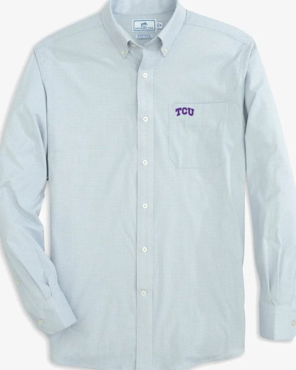 Southern Tide Tcu Horned Frogs Gingham Button Down Shirt< Sport Shirts & Button Downs