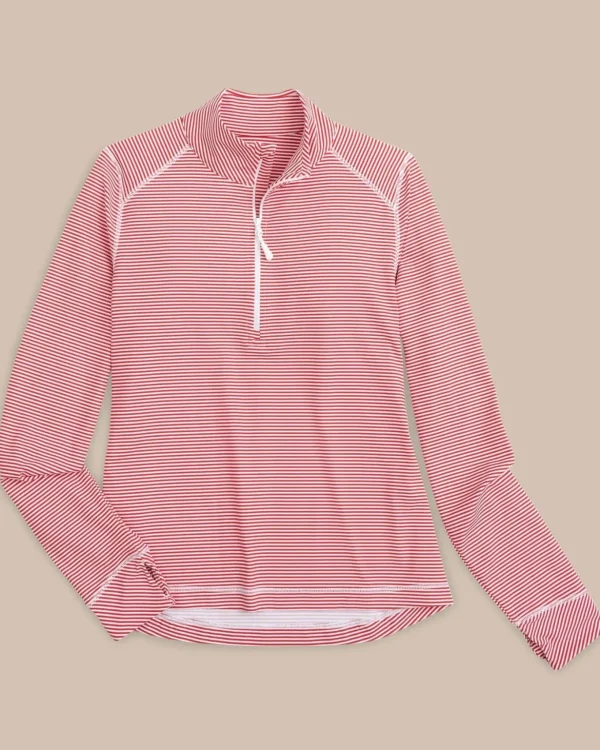 Southern Tide Team Colors Runaround Quarter Zip Pull Over< Pullovers & Jackets