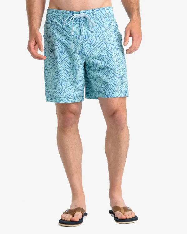 Southern Tide Vibin' Palm Printed Swim Short< Swim