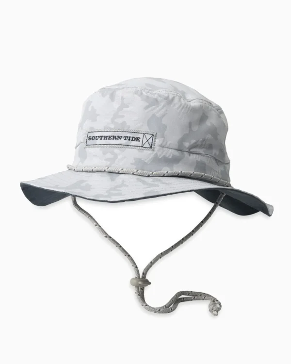 Southern Tide Waterway Camo Print Performance Sun Hat - Grey< Hats & Visors